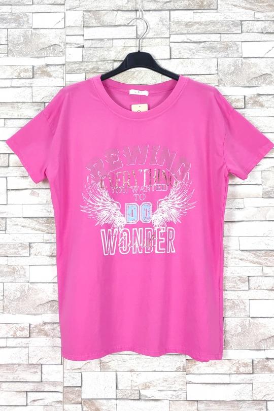 T-shirts Femme 3645-FUCHSIA NEW SUNSHINE | Efashion Paris sur eFashion.