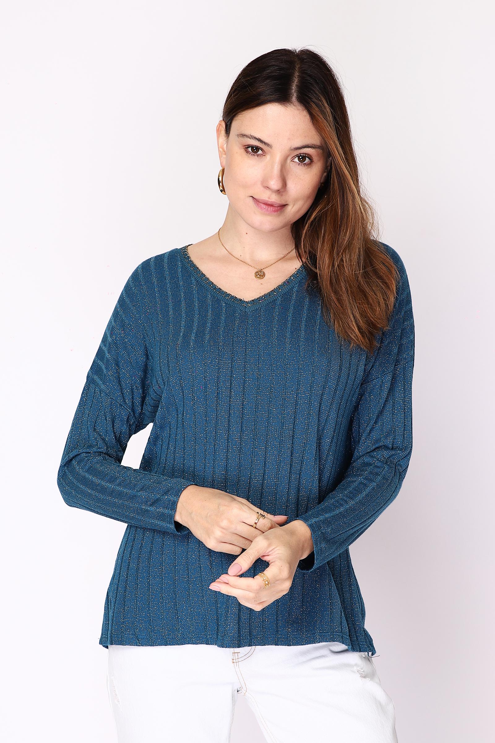 Jumpers Women MSA-P11140-BLEU CANARD ANGELOOK | Efashion Paris on eFashion.